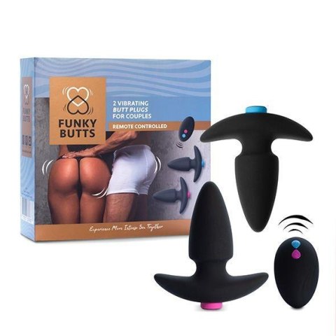 FeelzToys - FunkyButts Remote Controlled Butt Plug Set for Couples FeelzToys - FunkyButts Remote Controlled Butt Plug Set for Couples