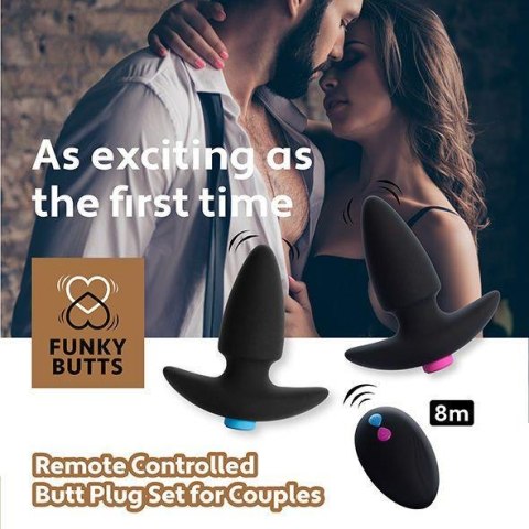 FeelzToys - FunkyButts Remote Controlled Butt Plug Set for Couples FeelzToys - FunkyButts Remote Controlled Butt Plug Set for Couples