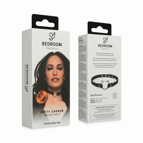 Bedroom Fantasies Kitty Choker Black - Pasek Dekoracyjny z Motywem Kota Bedroom Fantasies Kitty Choker Black - Pasek Dekoracyjny z Motywem Kota