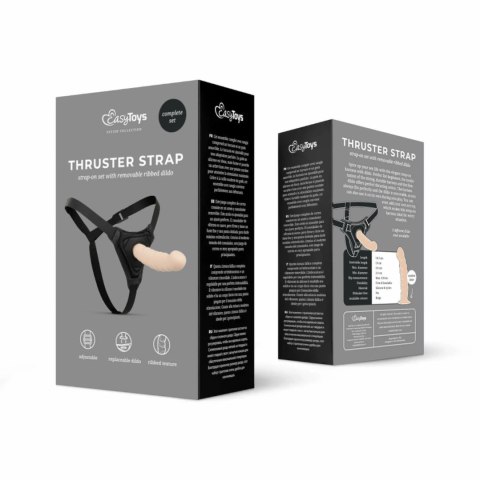 EasyToys Strap-On silikonowy z uprzężą, 13 cm, regulowany pas EasyToys Strap-On silikonowy z uprzężą, 13 cm, regulowany pas