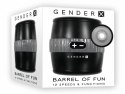 Evolved Barrel of Fun Czarna maszyna intymna dwustronna 12 trybow wibracji