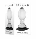 Evolved Crystal Ball Plug - korek anatomiczny z przyssawką, transparentny