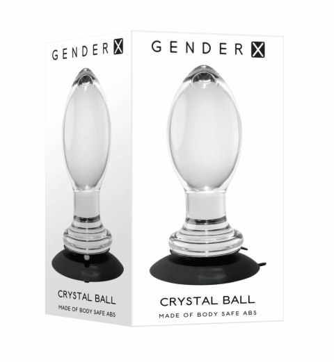 Evolved Crystal Ball Plug - korek anatomiczny z przyssawką, transparentny Evolved Crystal Ball Plug - korek anatomiczny z przyssawką, transparentny