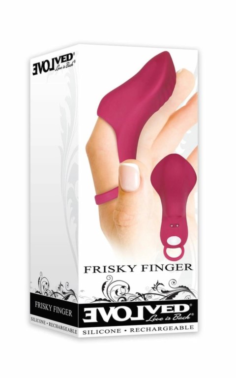 Evolved Frisky Finger Wibrująca Nakładka na Palec Rożowa USB 9 Trybow Evolved Frisky Finger Wibrująca Nakładka na Palec Rożowa USB 9 Trybow