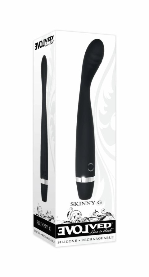 Evolved Skinny G-spot Vibrator Black - smukły model silikonowy 10 trybow Evolved Skinny G-spot Vibrator Black - smukły model silikonowy 10 trybow