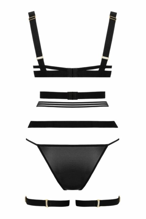 Obsessive Body Set Partition z paskami i odpinanym pasem do pończoch Obsessive Body Set Partition z paskami i odpinanym pasem do pończoch
