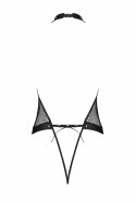Passion Moonlight Body Black - Model z Ozdobnymi Koronkami i Zapięciami