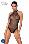 Passion Moonlight czarny body z siateczki z ozdobnymi wiązaniami
