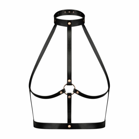 Rosy Gold Body Harness Black - Regulowany pas z ekoskory z pierścieniem Rosy Gold Body Harness Black - Regulowany pas z ekoskory z pierścieniem