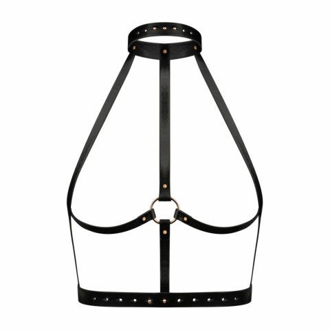 Rosy Gold Body Harness Black - Regulowany pas z ekoskory z pierścieniem Rosy Gold Body Harness Black - Regulowany pas z ekoskory z pierścieniem