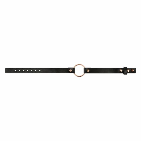 Rosy Gold Choker Black - stylowy czarny naszyjnik z metalowym kołkiem Rosy Gold Choker Black - stylowy czarny naszyjnik z metalowym kołkiem