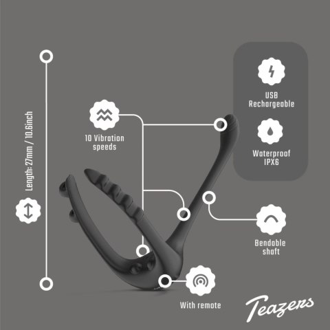 Teazers Triple Prostate Model z Pilotem - Regulowany System Wibracji Teazers Triple Prostate Model z Pilotem - Regulowany System Wibracji