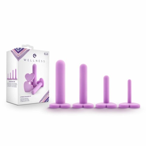 Blush Wellness Zestaw Anatomicznych Rozszerzaczy Silikonowych Fioletowych 4szt Blush Wellness Zestaw Anatomicznych Rozszerzaczy Silikonowych Fioletowych 4szt