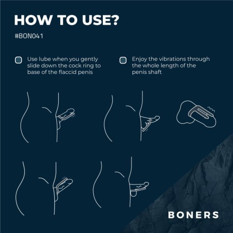 Boners Pierścień Wibrujący i Stymulator Intymny Niebieski USB Boners Pierścień Wibrujący i Stymulator Intymny Niebieski USB