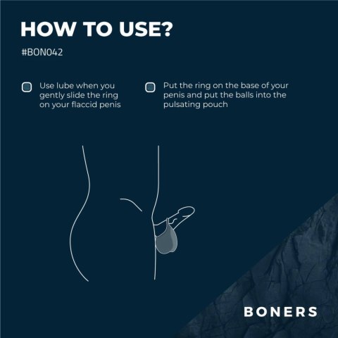 Boners Stimulating Ball Pouch Blue - Model z 10 trybami i silikonem premium Boners Stimulating Ball Pouch Blue - Model z 10 trybami i silikonem premium