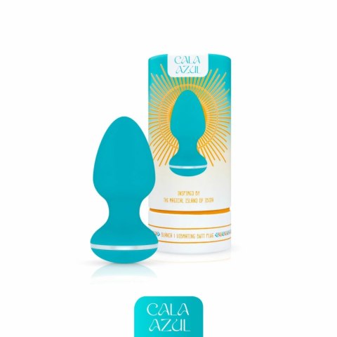Cala Azul Blanca - Biały wibrujący korek analny, wodoodporny, USB Cala Azul Blanca - Biały wibrujący korek analny, wodoodporny, USB