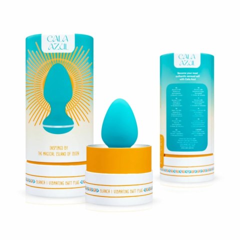 Cala Azul Blanca - Biały wibrujący korek analny, wodoodporny, USB Cala Azul Blanca - Biały wibrujący korek analny, wodoodporny, USB