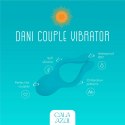 Cala Azul Dani - wielofunkcyjny silikonowy masażer intymny dla par, 10 trybow