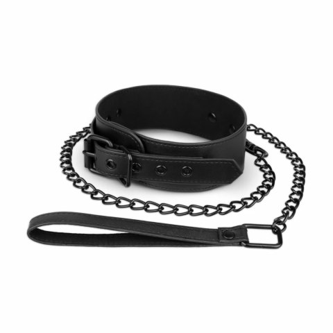 EasyToys Obroża z Ekoskory z Metalowym Łańcuchem 39-47 cm Czarna EasyToys Obroża z Ekoskory z Metalowym Łańcuchem 39-47 cm Czarna