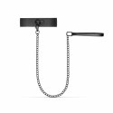 EasyToys Obroża z Ekoskory z Metalowym Łańcuchem 39-47 cm Czarna