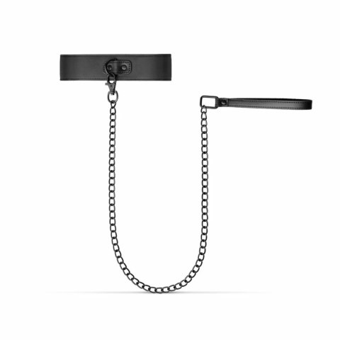 EasyToys Obroża z Ekoskory z Metalowym Łańcuchem 39-47 cm Czarna EasyToys Obroża z Ekoskory z Metalowym Łańcuchem 39-47 cm Czarna