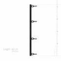 EasyToys Rozporka Regulowana Aluminiowa Czarna 41-62 cm
