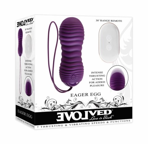 Evolved Eager Egg bezprzewodowe jajko wibrujące fioletowe wodoodporne Evolved Eager Egg bezprzewodowe jajko wibrujące fioletowe wodoodporne