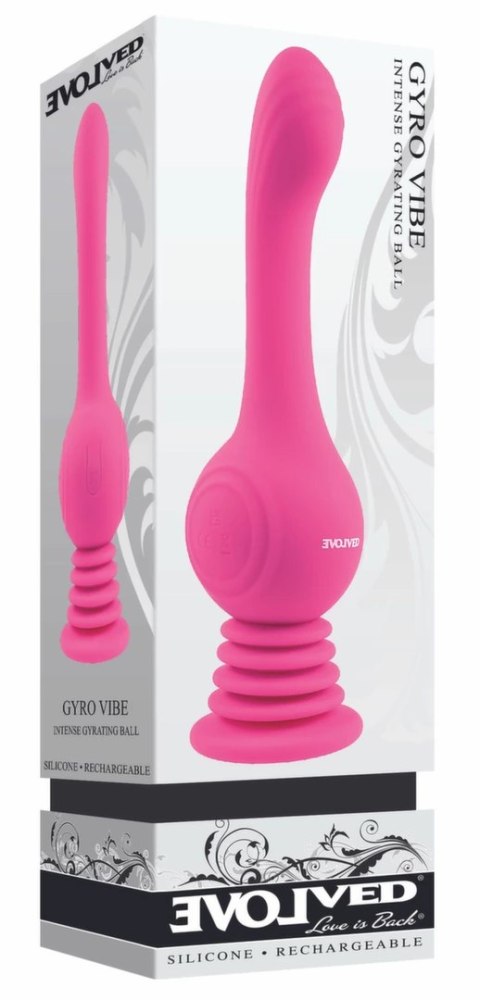 Evolved Gyro Vibe model z przyssawką rożowy silikon USB Evolved Gyro Vibe model z przyssawką rożowy silikon USB