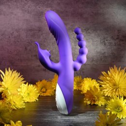 Evolved Lick Me Triple Stimulator Fioletowy 3-silnikowy silikonowy model