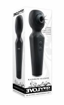 Evolved Rainbow Sucker Wand Black - wielofunkcyjny masażer z podwojnym systemem stymulacji