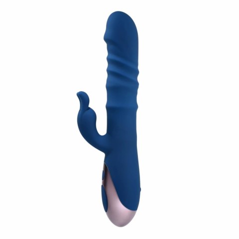 Evolved Ringer Rabbit Royal Blue - wibrator z funkcją ruchomych pierścieni Evolved Ringer Rabbit Royal Blue - wibrator z funkcją ruchomych pierścieni