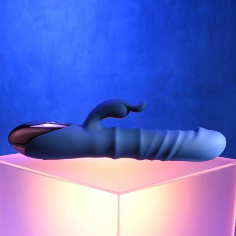 Evolved Ringer Rabbit Royal Blue - wibrator z funkcją ruchomych pierścieni Evolved Ringer Rabbit Royal Blue - wibrator z funkcją ruchomych pierścieni