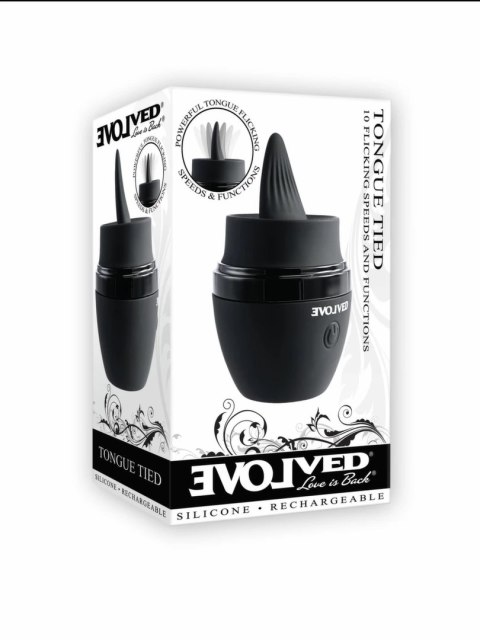 Evolved Tongue Tied Black - wielofunkcyjny masażer z 10 trybami pracy Evolved Tongue Tied Black - wielofunkcyjny masażer z 10 trybami pracy