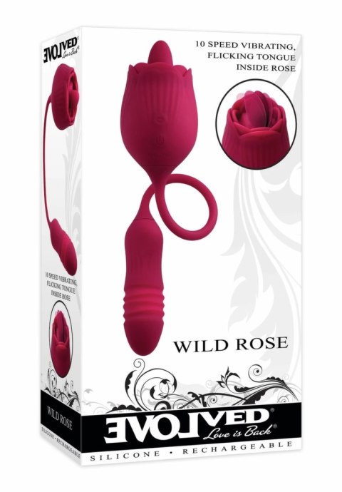 Evolved Wild Rose Red - wielofunkcyjny masażer z systemem podwojnej wibracji Evolved Wild Rose Red - wielofunkcyjny masażer z systemem podwojnej wibracji
