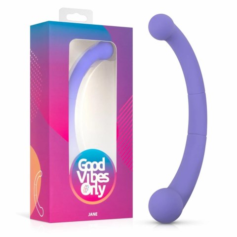 Good Vibes Only Jane - dwustronny wibrator silikonowy fioletowy 10 trybow Good Vibes Only Jane - dwustronny wibrator silikonowy fioletowy 10 trybow