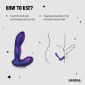 Hueman Tapping Plug silikonowy z funkcją stukania, 10 trybow, fioletowy