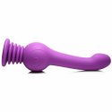 IN Stymulator Silikonowy Shaking Purple z Funkcją Rotacji i Tłoczenia