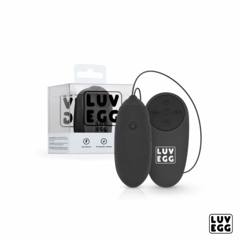 LUV EGG Black - Model zdalny, 10 trybow, silikon, ładowalny LUV EGG Black - Model zdalny, 10 trybow, silikon, ładowalny
