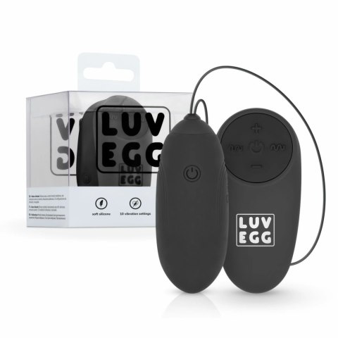LUV EGG Black - Model zdalny, 10 trybow, silikon, ładowalny LUV EGG Black - Model zdalny, 10 trybow, silikon, ładowalny