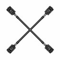 Ouch! Hog Tie Cross Bar Black - System ograniczający z mankietami regulowanymi