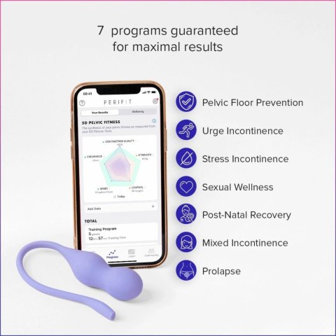 Perifit Care+ Dynamic Ćwiczenia Mięśni Kegla Bluetooth Lilac Perifit Care+ Dynamic Ćwiczenia Mięśni Kegla Bluetooth Lilac