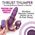XR Brands Thru Thumper silikonowy model z funkcją ruchu i pilotem