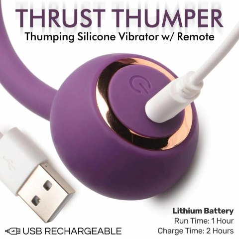XR Brands Thru Thumper silikonowy model z funkcją ruchu i pilotem XR Brands Thru Thumper silikonowy model z funkcją ruchu i pilotem