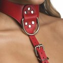 Sportsheets Harness na Biust Red - Regulowany Pas z Eko Skory