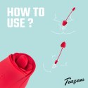 Teazers Rose - Dwustronny stymulator z 2 silnikami USB, rożowy