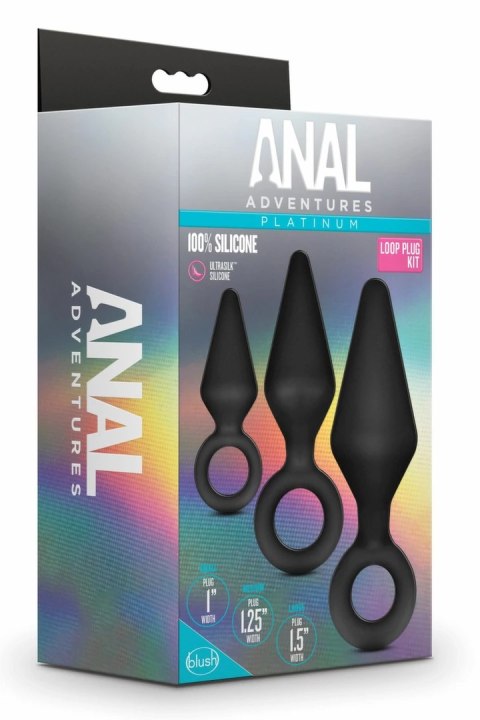 Blush Novelties Anal Adventures Platinum Zestaw 3 zatyczek silikonowych Blush Novelties Anal Adventures Platinum Zestaw 3 zatyczek silikonowych