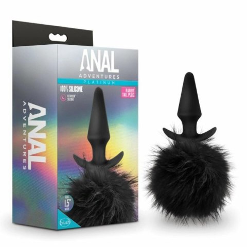 Blush Novelties Anal Adventures Platinum korek z ogonem kroliczka, silikonowy Blush Novelties Anal Adventures Platinum korek z ogonem kroliczka, silikonowy