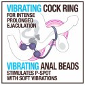 Blush Novelties Anal Adventures Platinum kulki anatomiczne z pierścieniem wibrującym