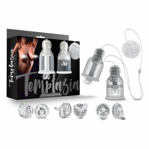 Blush Temptasia Titillator - System do masażu i rotacji z przyssawkami, USB Blush Temptasia Titillator - System do masażu i rotacji z przyssawkami, USB