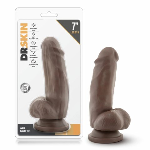 Dr. Skin Mr. Smith model 7'' z przyssawką, czekoladowy, PVC Dr. Skin Mr. Smith model 7'' z przyssawką, czekoladowy, PVC